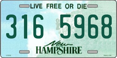 NH license plate 3165968