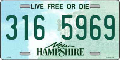 NH license plate 3165969