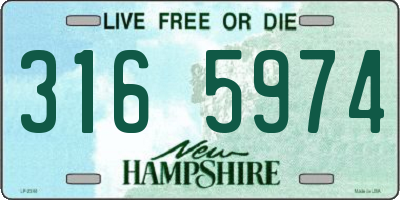 NH license plate 3165974