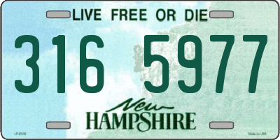 NH license plate 3165977