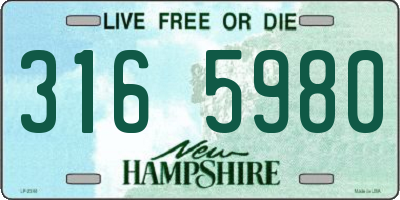 NH license plate 3165980