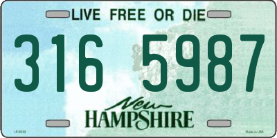 NH license plate 3165987