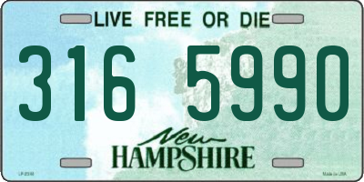NH license plate 3165990