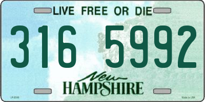 NH license plate 3165992