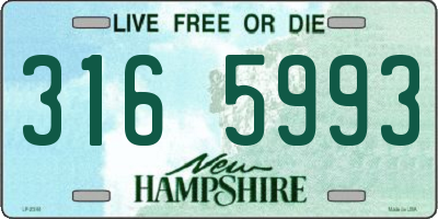 NH license plate 3165993