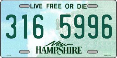 NH license plate 3165996