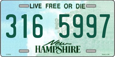 NH license plate 3165997