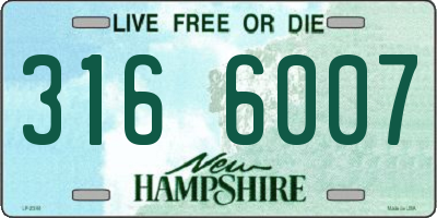 NH license plate 3166007