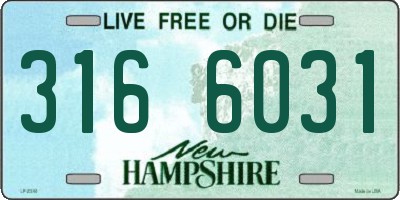 NH license plate 3166031