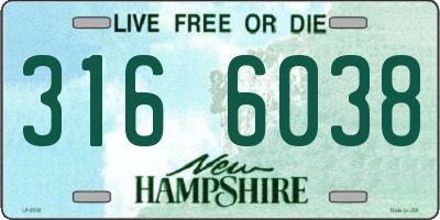 NH license plate 3166038