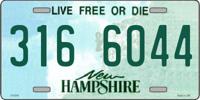 NH license plate 3166044