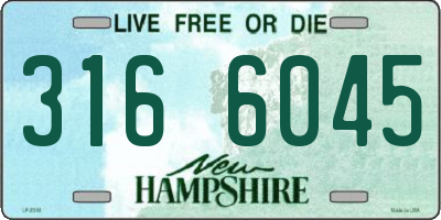 NH license plate 3166045