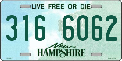 NH license plate 3166062