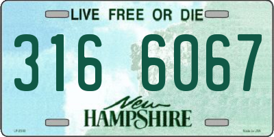 NH license plate 3166067