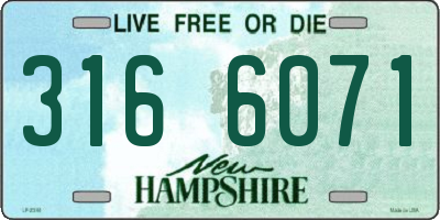 NH license plate 3166071