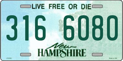 NH license plate 3166080