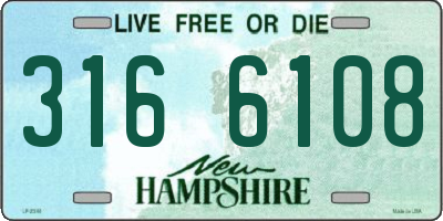 NH license plate 3166108