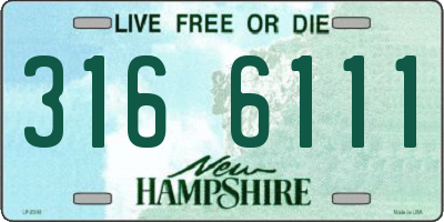 NH license plate 3166111