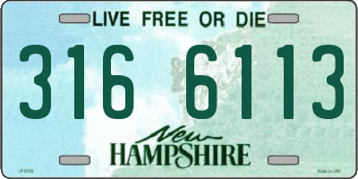 NH license plate 3166113