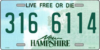 NH license plate 3166114