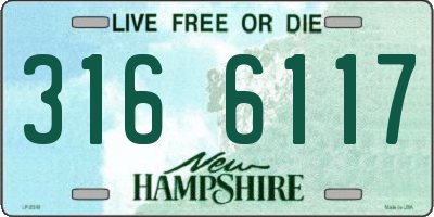 NH license plate 3166117
