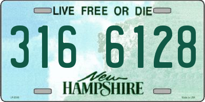 NH license plate 3166128