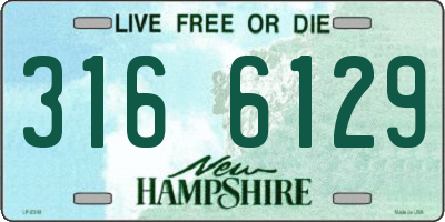 NH license plate 3166129