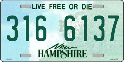 NH license plate 3166137