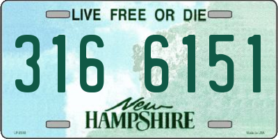 NH license plate 3166151