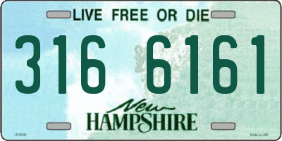 NH license plate 3166161