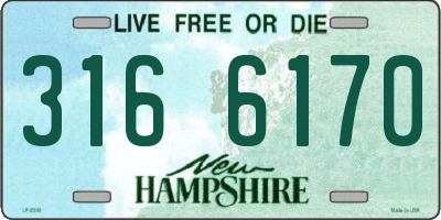 NH license plate 3166170