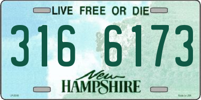 NH license plate 3166173