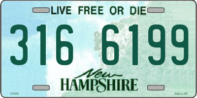 NH license plate 3166199