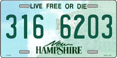 NH license plate 3166203