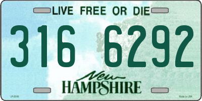 NH license plate 3166292