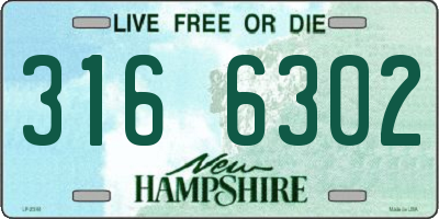 NH license plate 3166302