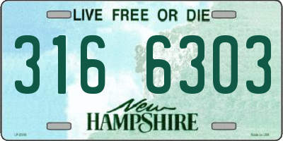 NH license plate 3166303