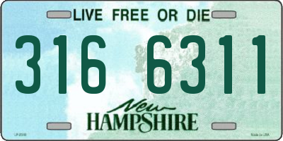 NH license plate 3166311