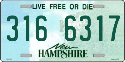 NH license plate 3166317