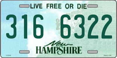 NH license plate 3166322