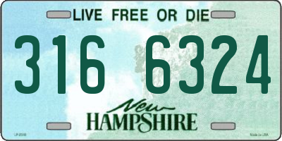 NH license plate 3166324