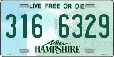NH license plate 3166329