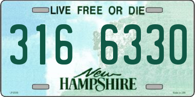NH license plate 3166330