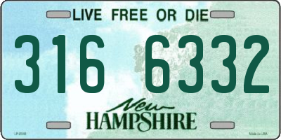 NH license plate 3166332