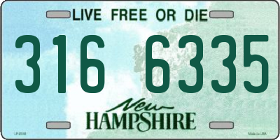 NH license plate 3166335