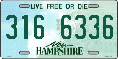 NH license plate 3166336