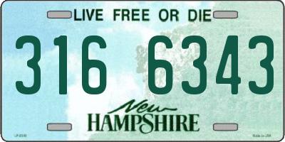 NH license plate 3166343