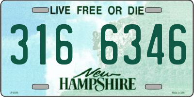 NH license plate 3166346