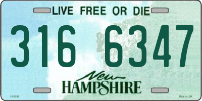 NH license plate 3166347