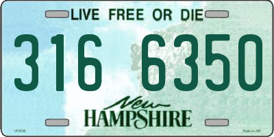 NH license plate 3166350
